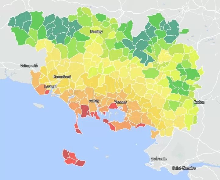 Estimation immobilière Auray et Pluneret : calcul du prix au m2 par un expert local
